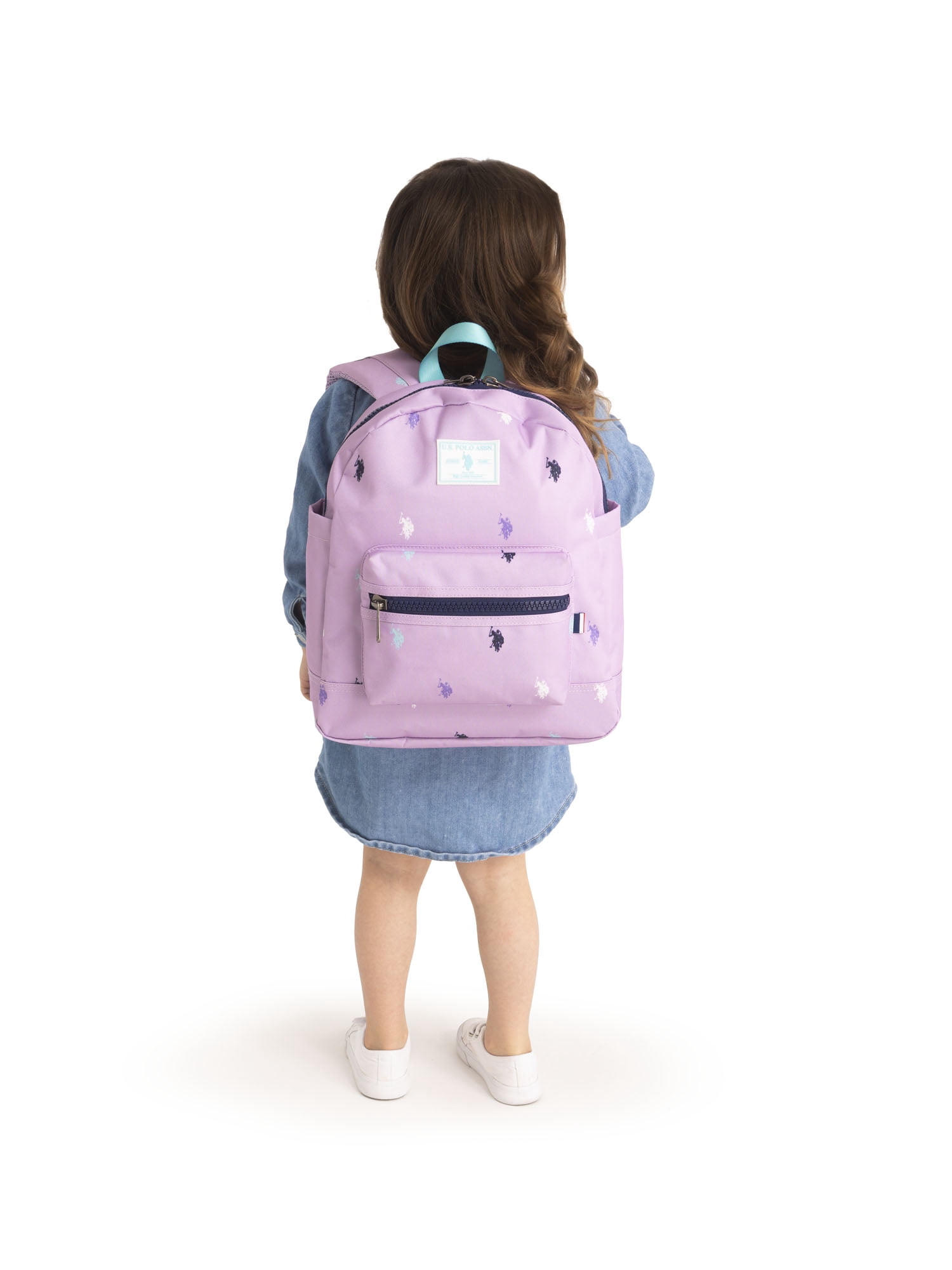 U.S. Polo Assn. 13" DHM Monogram Toddler Backpack, Lavender