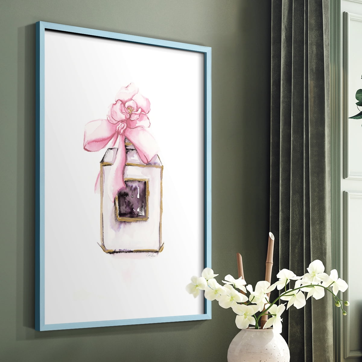 Eau De Toilette in Paper Solid Wood 11 x 14 Framed Print