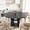 black, variant on 47 Inch Round Dining Table Seats 4-6 People, Wooden Kitchen Table with Reinforced Sturdy Pedestal Base, Space Saving Home Furniture for Dining Room and Living Room, Easy Assembly (Table Only)