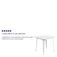 thumbnail image 4 of Bowery Hill 31.5" Square Metal Dining Table in White, 4 of 9