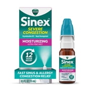 Vicks Sinex Severe Congestion Moisturizing Nasal Spray, Nasal Decongestant for Sinus Relief, 0.5 fl oz