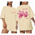 thumbnail image 3 of Trendfront Womens Oversize T Shirts Floral Graphic Drop Shoulder Crewneck Short Sleeve Loose Fit Tops Trendy Fashion Tee Pullover Daily Clothing, 3 of 6