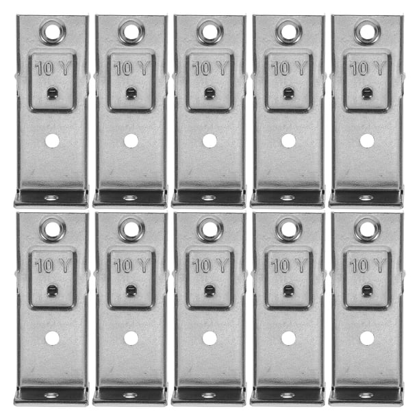 10 soportes de riel para cortina de techo de acero inoxidable, herrajes de montaje para persianas verticales y cortinas enrollables, soporte para rieles de cortina rectos y curvos.