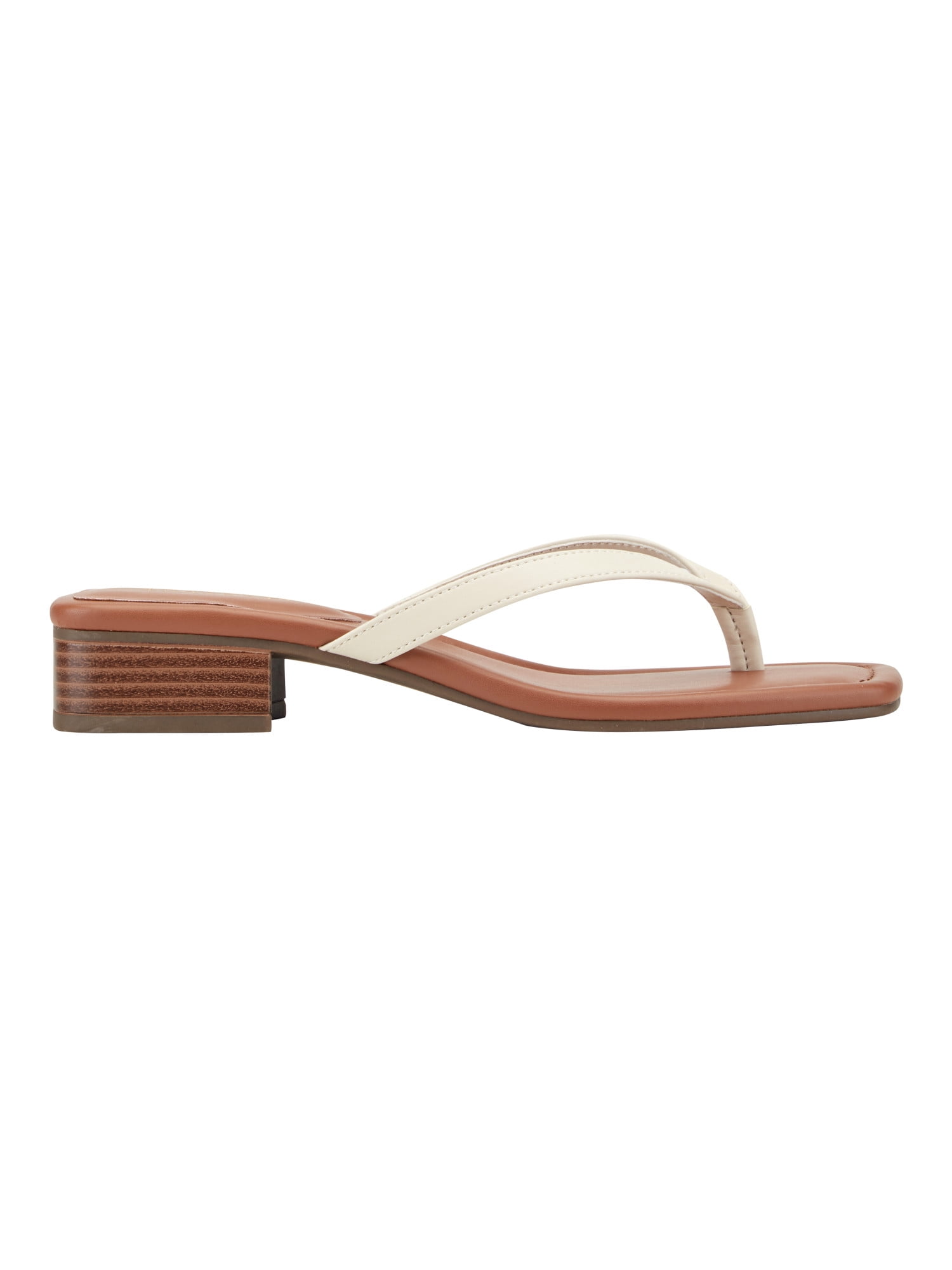 indigo rd Women's Yurma Slide On Thong Block Heel Sandal