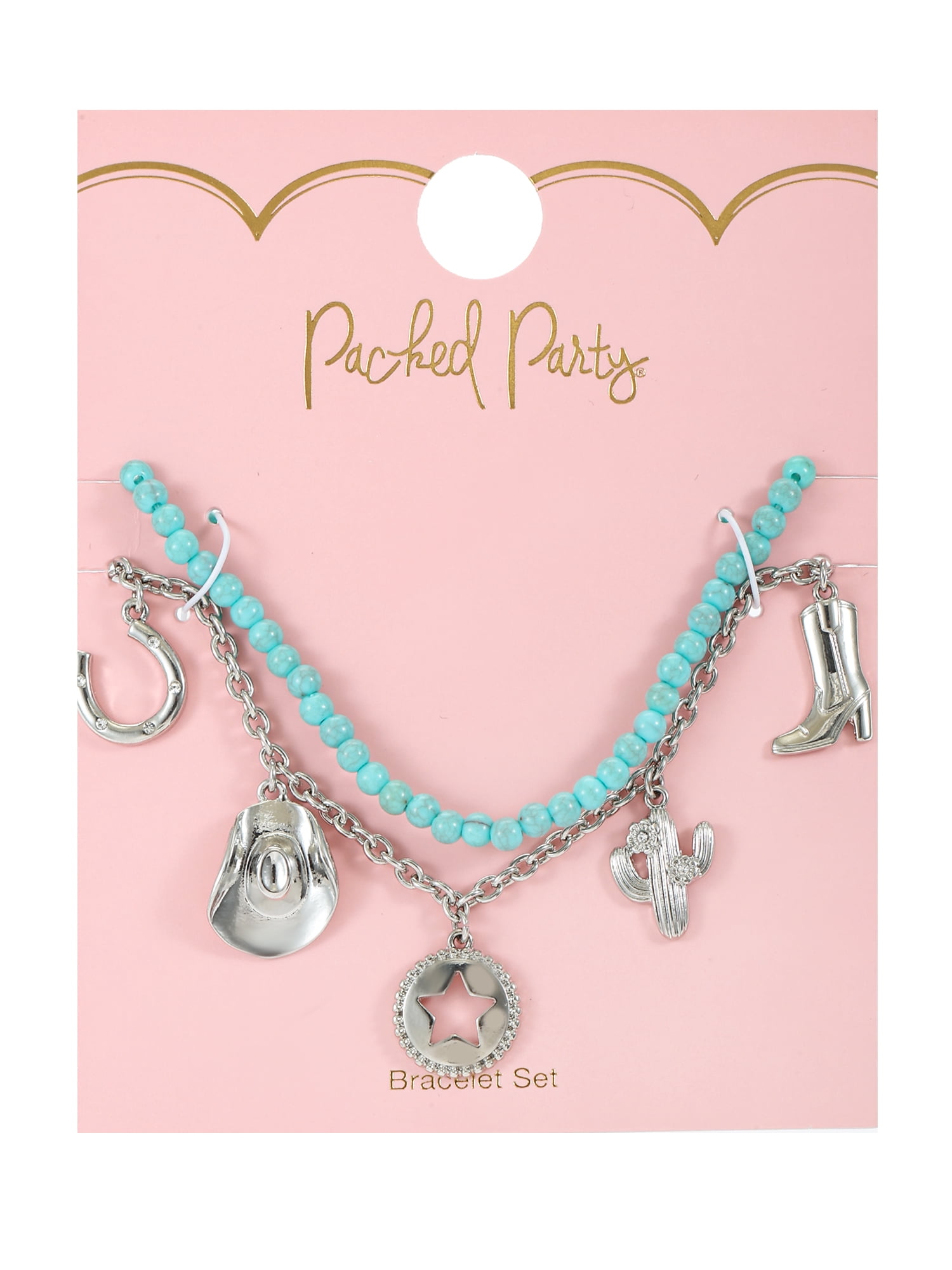 Packed Party Women's Rodeo Sweetheart Charm Bracelet, 2 Pieces