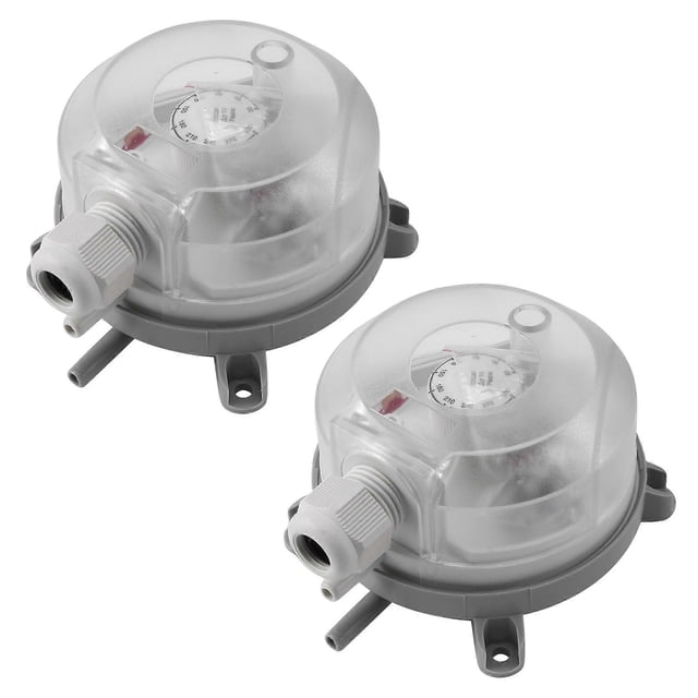 2X Air Differential Pressure Switch 30-300Pa 1K-5Kpa Adjustable Micro- Pressure Air Switch