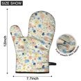 thumbnail image 6 of Pioneer Flower Floral Print Pattern Oven Mitt 2-Pack Set, Heat Resistant Kitchen Gloves, 7.7" X 12", 6 of 6