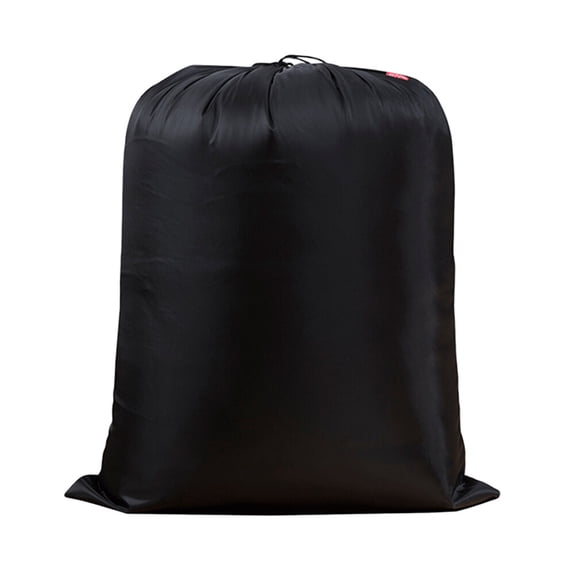 Drawstring Storage Bag Portable Lightweight Storage Pouch Household Quilt Clothes Storage Organizer - 110x140cm (XXL, Black)