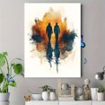 thumbnail image 4 of Qisvanset 12x16 Inch Jesus Walk On Water Canvas Wall Art, Boho Watercolor Bible Sketch Home Decor, 4 of 8
