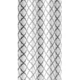 thumbnail image 2 of Gorgeous Home Linen Diamond Trellis V23 Faux Silk Waterfall Valance, Silver Grommet 2-Tone Window Curtain (1 Pc, 30" W x 18" L) White/Black, 2 of 5