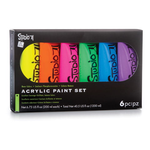 Studio 71 Neon Acrylic Paint Set: 200mL, 6 Pack - Walmart ...