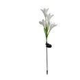thumbnail image 4 of Lámpara de jardín forma de flor Lámpara de césped al aire libre colorida luz solar decorativa LED, blanco 2pcs Vogacara HA002386-01, 4 of 7