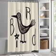 thumbnail image 3 of Bird Letter Fabric Shower Curtain Graffiti Animals Washable Shower Curtains for Bathroom, Waterproof Bath Curtain with Hooks Home Decor 36x72in, 3 of 8