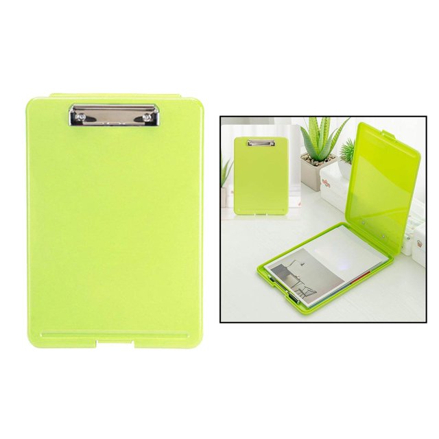 Plastic A4 File Box Document Folder Waterproof Filing Writing Organizer Multifunctional Test Pad Box Organizer Supply Green