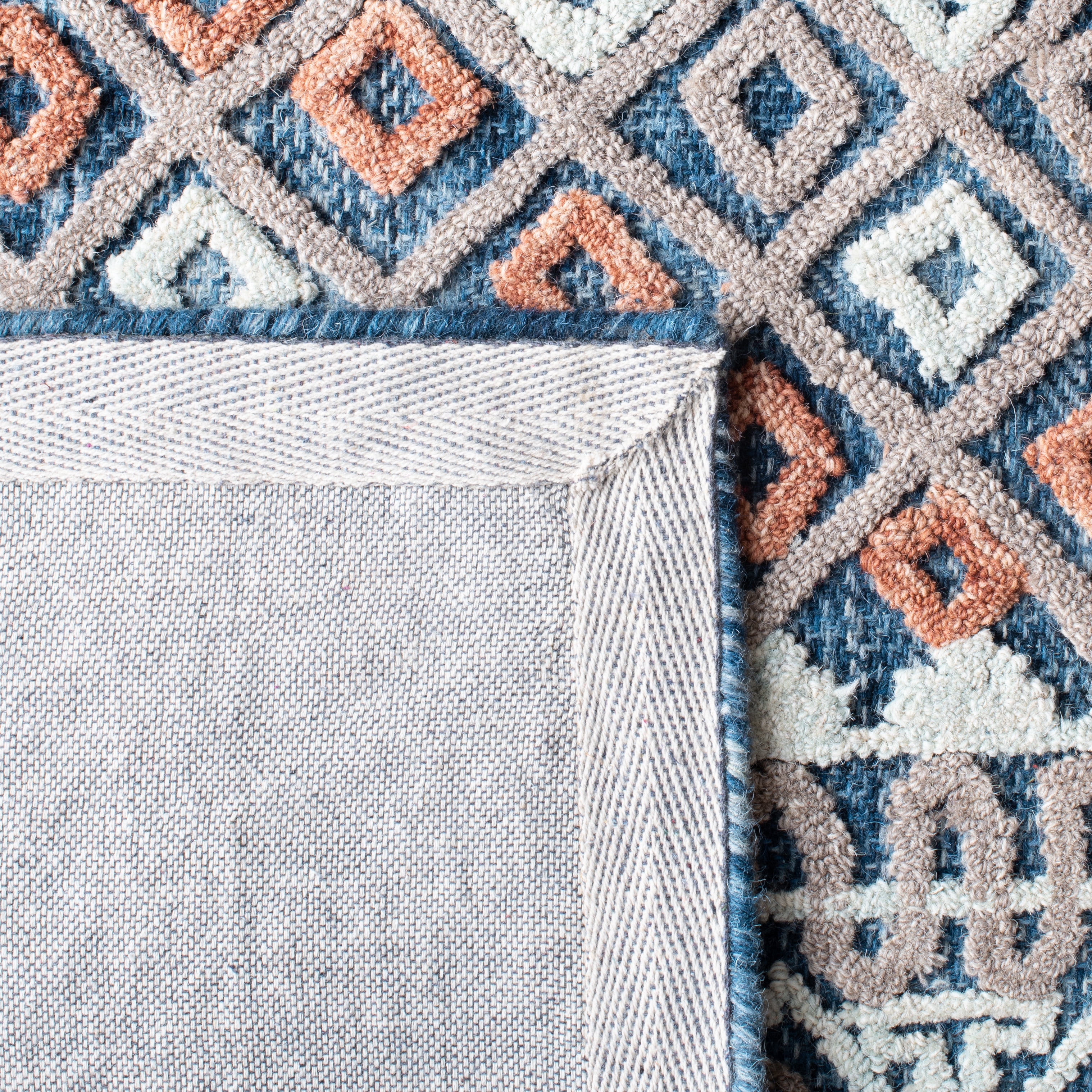 SAFAVIEH Aspen APN530M Handmade Blue / Orange Rug