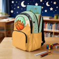 thumbnail image 3 of DISNIMO 17 Inch Kids School Backpack Ice Cream Basketball Print Lightweight Large Bookbag with Side Mesh Pockets Front Zipper Pocket for Teens Student Daily Use, 3 of 7