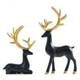 thumbnail image 5 of Lilixerw 2 PCS Christmas Reindeer Figurines,Resin Sitting and Standing Deer Statues for Christmas Party Ornament,Modern Home Decor for Living Room,Office Desktop, 5 of 5
