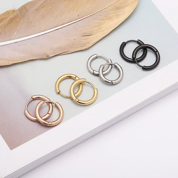 Pendientes de personalidad, pendientes de moda, pendientes pequeños de joyería de acero inoxidable para hombre, ideales para hombres y mujeres.