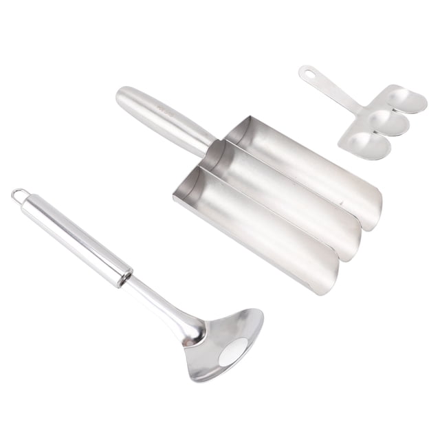 Máquina Para Hacer Albóndigas Triple De Cocina, Herramienta Para Hacer Bolas De Carne Con Agarre Cómodo, Apta Para Lavavajillas, Antiadherente, Acero Inoxidable Que Ahorra