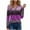 Purple, variant on ShiShine Long Sleeve Tunic Tops for Women V Neck Blouse Casual Printed Zip Shirts Tops