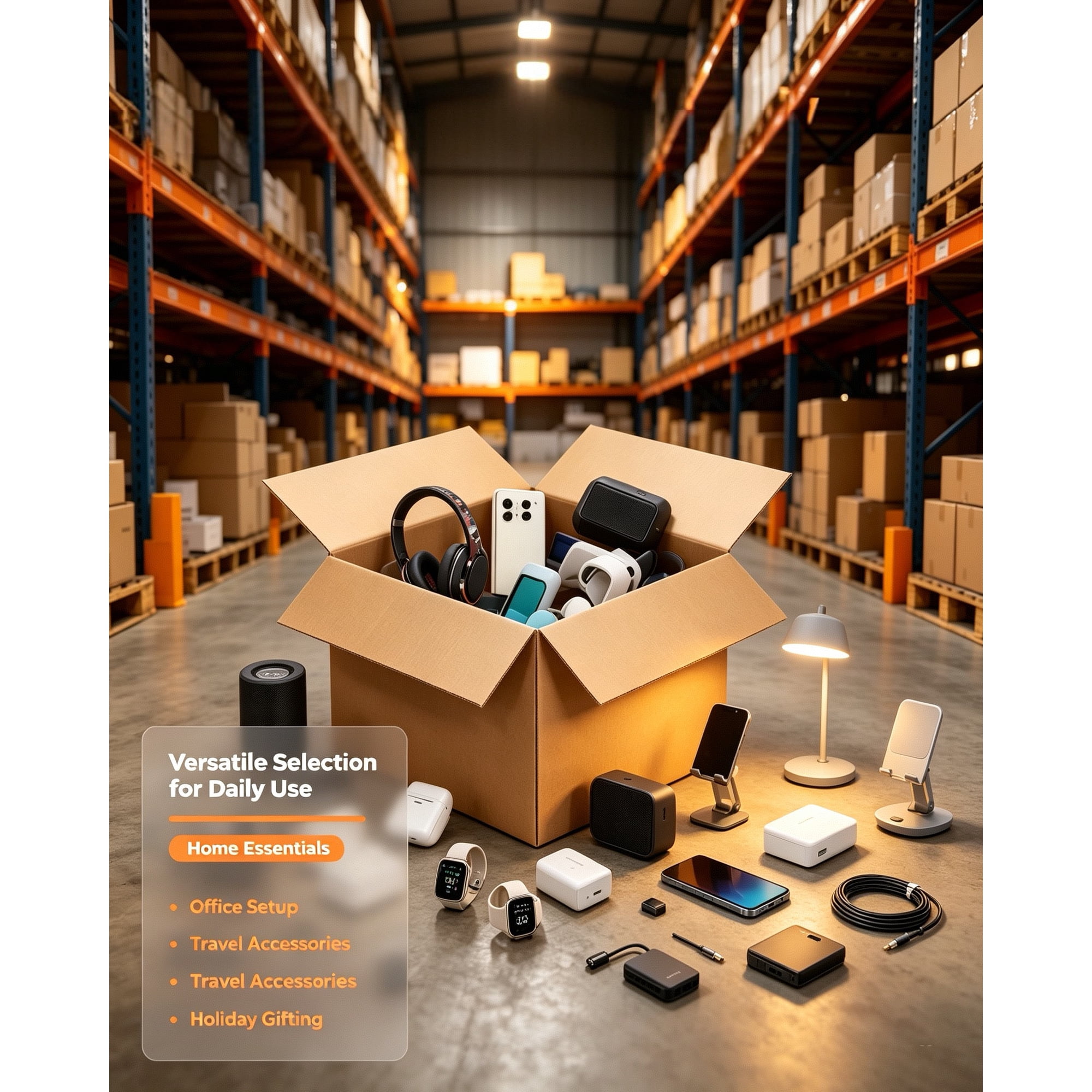 Christmas Mystery Gift Box, 3 Electronic Gadgets, Tech Surprise Set for Holiday Gifting