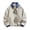 Beige, variant on Fall Winter Mens Bomber Jacket Trucker Zip up Long Sleeve Colorblock Loose Workwear Retro Jacket Beige M