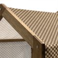 thumbnail image 4 of Checkered Pet House, Empty Checkerboard Wooden Seem Mosaic Texture Image Chess Game Hobby Theme, Outdoor & Indoor Portable Dog Kennel with Pillow and Cover, 5 Sizes, Brown Pale Brown, by Ambesonne, 4 of 4