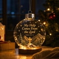 thumbnail image 5 of Plastic Light Up Christmas Ball Ornament, Warm Glow Holiday Bauble, 3.15 x 3.15 x 3.15 Inch, for Christmas Tree Window Mantel Decor, 5 of 9