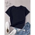 thumbnail image 4 of T-Shirt Décontracté à Manches Courtes pour Femmes avec Imprimé Chien Cinq et Cœur, Col Rond pour Usage Quotidien, 4 of 6