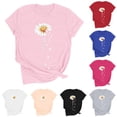 thumbnail image 1 of RKSTN Valentine Gifts Women's Valentine's Day T Shirts Oversized Crewneck Valentines Graphic Print Short Sleeve Shirt Womens Casual Solid Round Neck Plus Size Loose Fits Tee Top Summer Clothes, 1 of 8