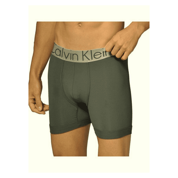 Calvin Klein Men Microfiber Stretch Ultra Soft Boxer Brief, Olive, Sz XL