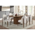 thumbnail image 2 of ACME Gamarya Wood and Fabric Upholstered Side Chair in White & Oak (Set of 2), 2 of 9