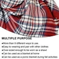 thumbnail image 4 of Bufanda de manta de invierno cálida y acogedora para mujer, elegante, suave, gruesa, a cuadros, bufandas gigantes, capa de chal, 4 of 7