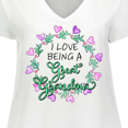 thumbnail image 4 of Inktastic I Love Being a Great Grandma- Circle of Hearts Women's Plus Size V-Neck T-Shirt, 4 of 5