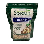 Nature Jim's 3 Bean Seed Mix - Green Pea, Lentil, Adzuki Bean Seeds for Sprouts - 16 oz