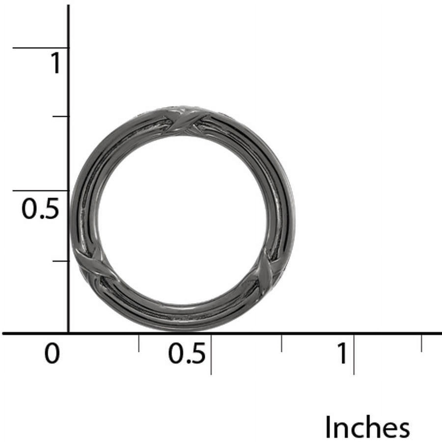 Stackable Expressions Sterling Silver Black-plated Medium Polished Chain Slide
