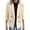 Beige, variant on ​Double-Breasted Wrap Coat: Women's Autumn Knit-Sleeve Design, Notched Lapel & Woven Fabric for Wind Protection​