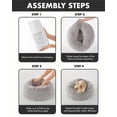 Ophanie 23" Calming Dog Bed For Medium&Small dog, Hug Donut Cat Bed, Waterproof, and Machine Washable Removable Pet Bed Cover, 23"x 23"x 7"