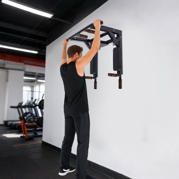 Wall Mounted Pull Up Bar, Wall Mounted bar, 440lbs Load-bearing Capacity, Multifunctional Dip Station for exercising the Muscles of Chest, Arm, Back,Ideal Gift,for Home,Gym