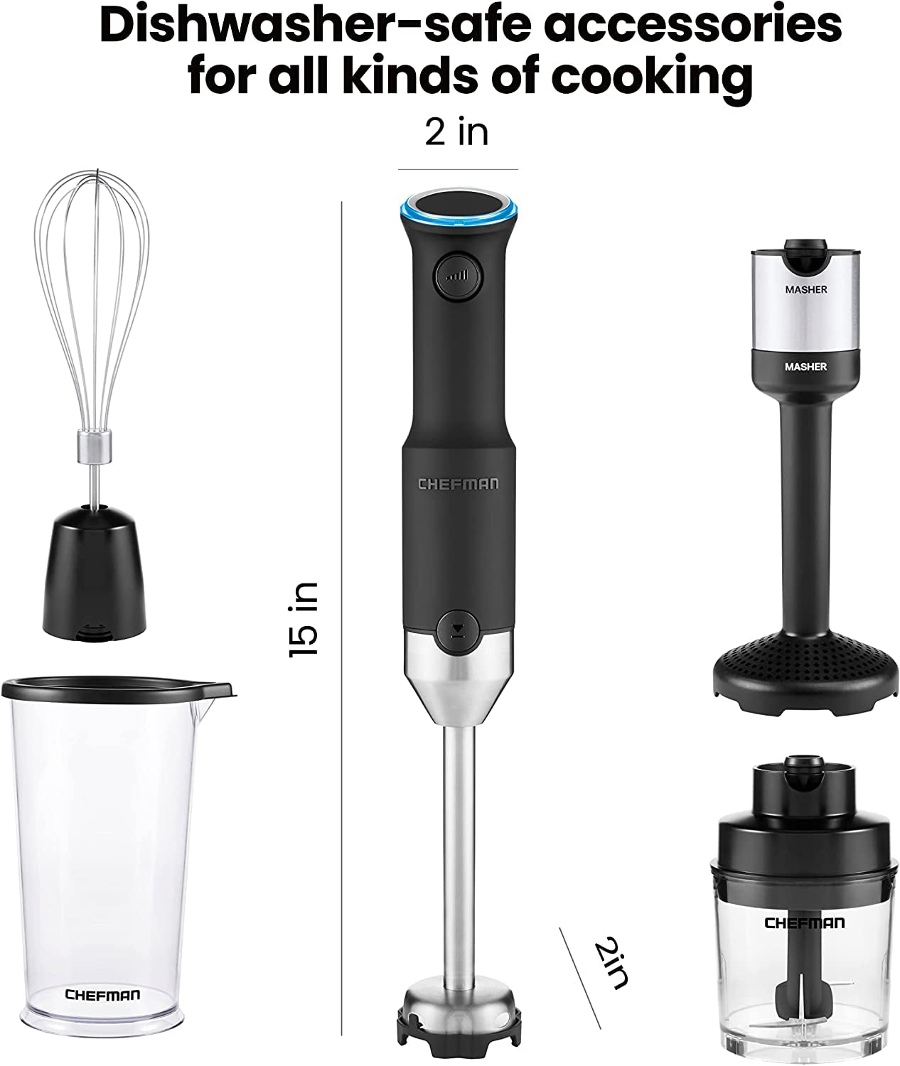 Chefman Cordless Portable Immersion Blender With One-Touch Speed Control -  Sam's Club