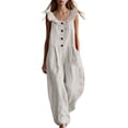 thumbnail image 2 of Edvintorg Jumpsuits for Women Summer Sleeveless Casual Dressy Wide Leg Rompers Jumpers with Pockets Plus Size Fashion Travel Clothes, 2 of 8