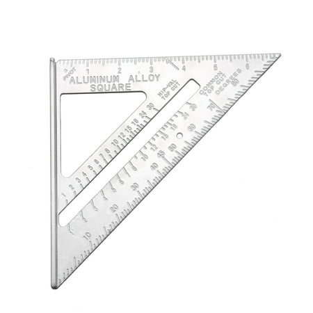 Speed Square Layout Tool 7 Inch Aluminum Alloy Triangle Rafter Angle Square for Woodworking