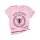 thumbnail image 3 of Camiseta de mujer con letras, manga corta, camiseta con cuello redondo, blusa de verano, rosa, XL Scienceny AP002565-13, 3 of 7