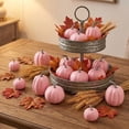 thumbnail image 4 of Artificial Pumpkins, Halloween Party Decor, Fall Halloween Decor, Thanksgiving Decor, 12Pcs Yellow Pumpkin Ornaments for Holiday Tabletops, 4 of 5