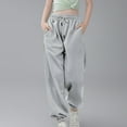 thumbnail image 6 of Juslio Pants for Girls Elastic Waist High Waist Drawstring Elastic Bottom Sweatpants,Size 3-13, 6 of 7
