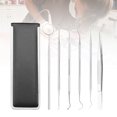 thumbnail image 1 of Flmtop 5/6Pcs/Set Stainless Steel Dog Dental Dentist Prepared Tool Tooth Care Probe Kit, 1 of 9