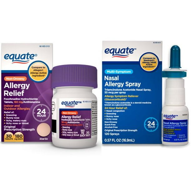 Equate Fexofenadine NonDrowsy Allergy Relief Tablets & Equate