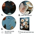 thumbnail image 3 of Designart "Moonlit Blooms Of White And Blue Zinnias II" Zinnias Floater Framed Canvas Art Print, 3 of 5