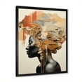 thumbnail image 3 of Designart "Minimalist Portrait Of An African Woman" Africa Picture Framed Wall Art Prints, 3 of 5