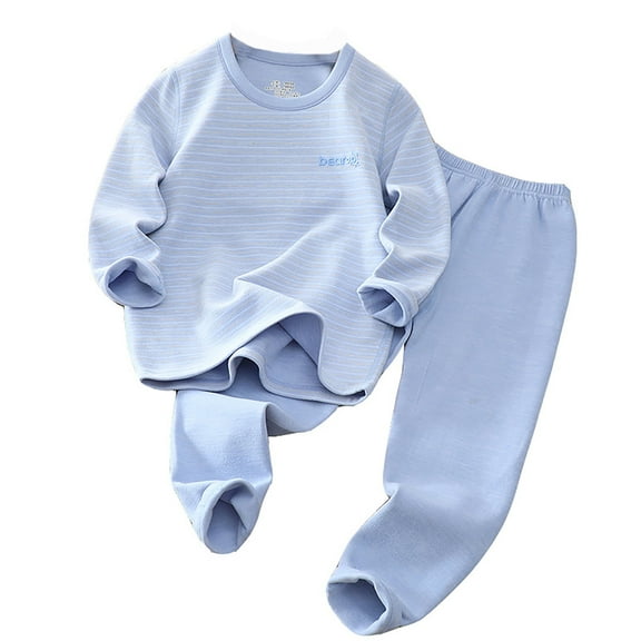 Baby Pajamas Sets Kids Long Sleeve Solid Color Pajamas Top Kids Pant Kids Winter Sleepwear 2 Pieces Set Kids Christmas Pajamas for Kids 11-12 Years